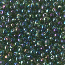 Miyuki drop beads 3,4mm Tranparent olive green ab DP-288